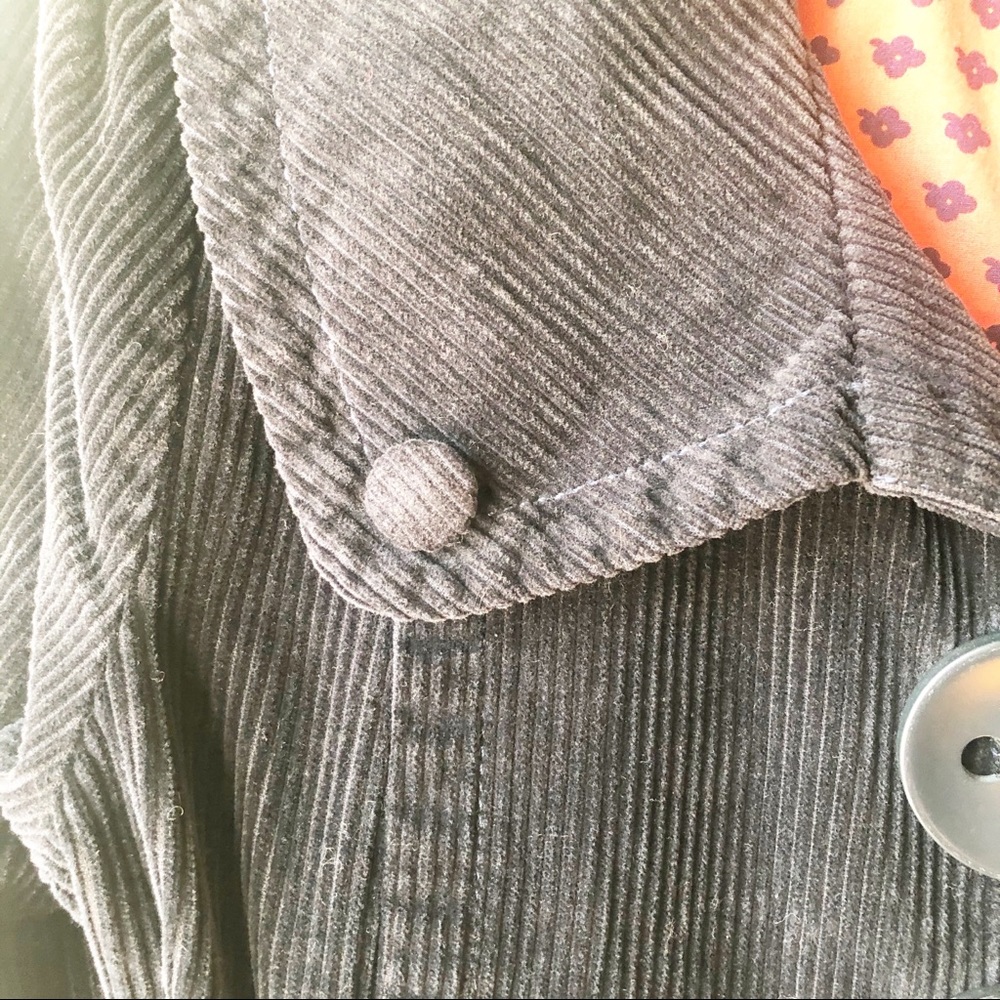 Elephant Corduroy Pea Coat - Picture 5 of 7